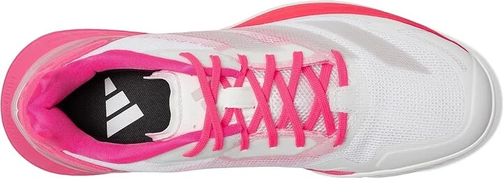 adidas Defiant Speed 2 Tennis Shoes Women's Tennis Shoes White/Champagne Metallic/Lucid Pink : 5.5 B - Medium, Rubber - Image 2