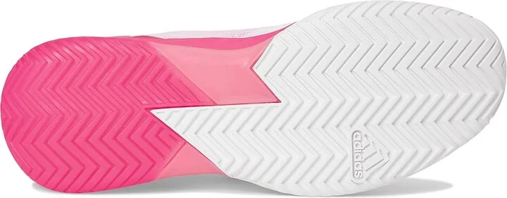 adidas Defiant Speed 2 Tennis Shoes Women's Tennis Shoes White/Champagne Metallic/Lucid Pink : 5.5 B - Medium, Rubber - Image 3