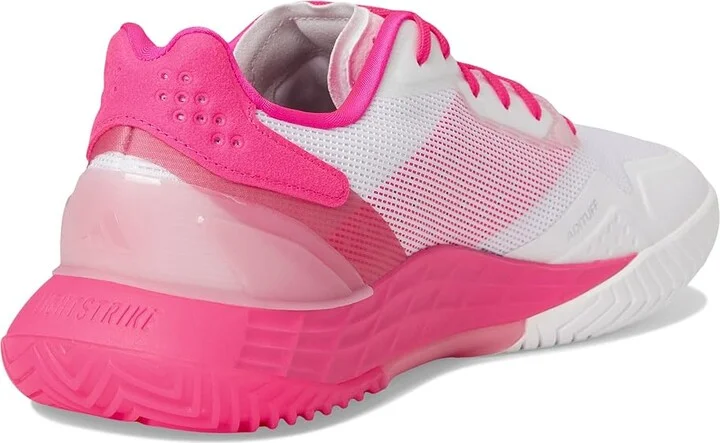 adidas Defiant Speed 2 Tennis Shoes Women's Tennis Shoes White/Champagne Metallic/Lucid Pink : 5.5 B - Medium, Rubber - Image 4