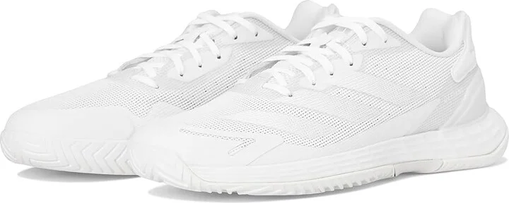 adidas Defiant Speed 2 Tennis Shoes Women's Tennis Shoes White/White/Grey : 8 B - Medium, Rubber
