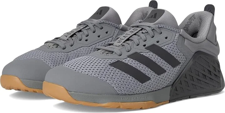 adidas Dropset 3 Trainer Athletic Shoes Grey/Grey/Black : Men's 4 - Women's 5 Medium, Rubber/Synthetic