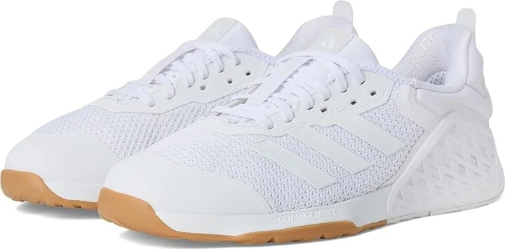 adidas Dropset 3 Trainer Athletic Shoes White/Crystal White/Crystal White : Men's 9 - Women's 10 Medium, Rubber/Synthetic