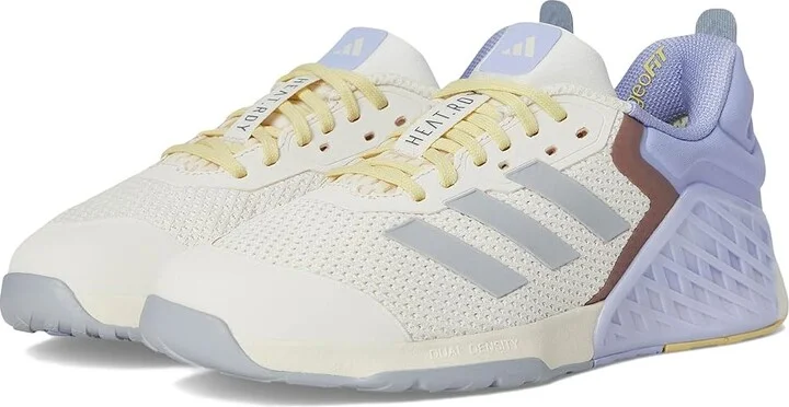 adidas Dropset 3 Trainer Women's Shoes Chalk White/Halo Silver/Violet Tone : 12.5 B - Medium, Rubber/Synthetic