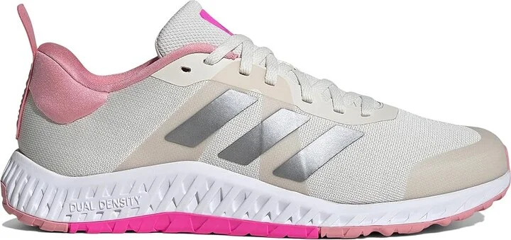 adidas Dropset 3 Trainer Women's Shoes Chalk White/Iron Metallic/Lucid Pink : 10 B - Medium, Textile - Image 6