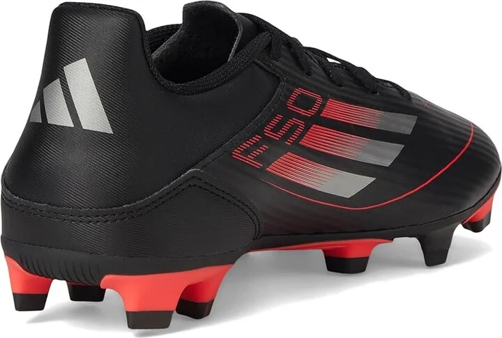 adidas F50 Club Firm Ground/Multi Ground Soccer Cleats Soccer Shoes Black/Iron Metallic/Lucid Red : Men's 12 - Women's 13 Medium, Rubber - Image 4