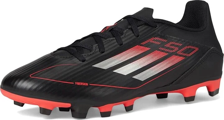 adidas F50 Club Firm Ground/Multi Ground Soccer Cleats Soccer Shoes Black/Iron Metallic/Lucid Red : Men's 12 - Women's 13 Medium, Rubber - Image 5