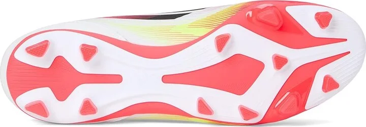 adidas F50 Club Firm Ground/Multi Ground Soccer Cleats Soccer Shoes White/Black/Solar Yellow : Men's 10 - Women's 11 Medium, Rubber - Image 3