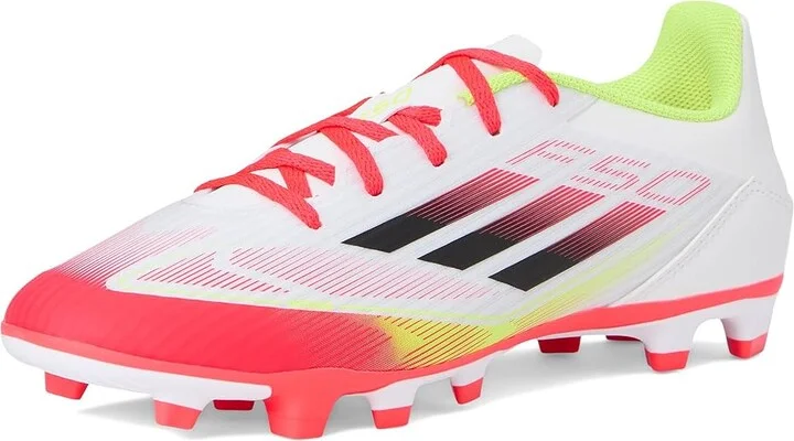 adidas F50 Club Firm Ground/Multi Ground Soccer Cleats Soccer Shoes White/Black/Solar Yellow : Men's 10 - Women's 11 Medium, Rubber - Image 5