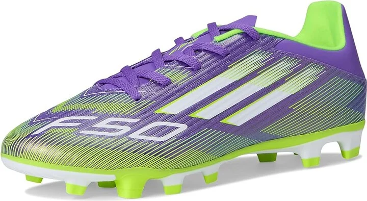 adidas F50 Club Firm/Multi Ground Soccer Cleats Soccer Shoes Purple Rush/White/Lucid Lemon : Men's 10.5 - Women's 11.5 Medium, Rubber - Image 5