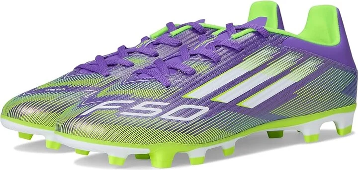 adidas F50 Club Firm/Multi Ground Soccer Cleats Soccer Shoes Purple Rush/White/Lucid Lemon : Men's 10.5 - Women's 11.5 Medium, Rubber
