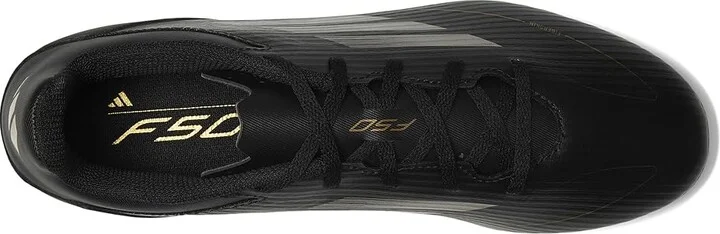 adidas F50 Club Football Boots Flexible Ground Men's Soccer Shoes Black/Iron Metallic/Gold Metallic : 12 D - Medium, Leather - Image 2