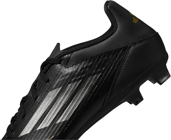 adidas F50 Club Football Boots Flexible Ground Men's Soccer Shoes Black/Iron Metallic/Gold Metallic : 12 D - Medium, Leather - Image 4