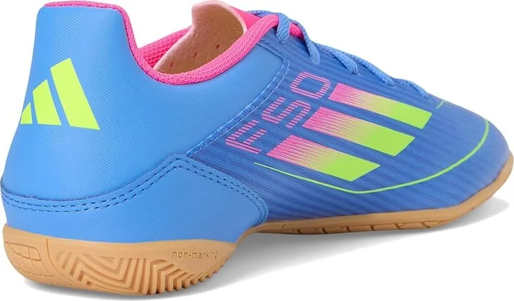adidas F50 Club Indoor Soccer Shoes Blue Fusion/Lucid Lemon/Lucid Pink : Men's 10.5 - Women's 11.5 Medium, Synthetic - Image 4