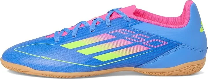 adidas F50 Club Indoor Soccer Shoes Blue Fusion/Lucid Lemon/Lucid Pink : Men's 10.5 - Women's 11.5 Medium, Synthetic - Image 6