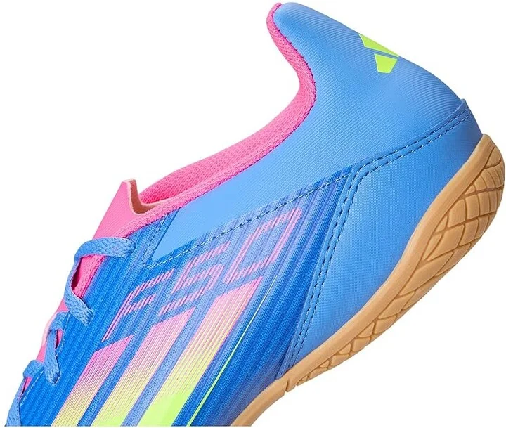 adidas F50 Club Indoor Soccer Shoes Blue Fusion/Lucid Lemon/Lucid Pink : Men's 10.5 - Women's 11.5 Medium, Synthetic - Image 7