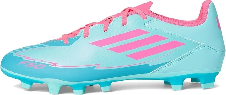 adidas F50 Club Messi Firm Ground/Multi Ground Soccer Cleats Soccer Shoes Flash Aqua/Lucid Pink/Lucid Cyan : Men's 10 - Women's 11 Medium - Image 6
