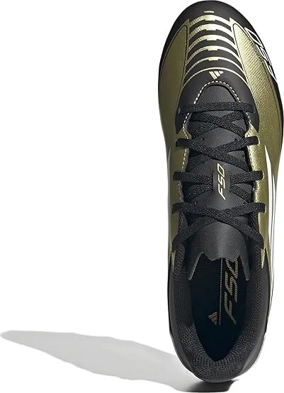 adidas F50 Club Messi Football Boots Flexible Ground Soccer Cleats Men's Soccer Shoes Gold Metallic/White/Black : Men's 12 - Women's 13 Medium - Image 2