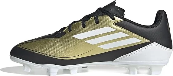 adidas F50 Club Messi Football Boots Flexible Ground Soccer Cleats Men's Soccer Shoes Gold Metallic/White/Black : Men's 12 - Women's 13 Medium - Image 5