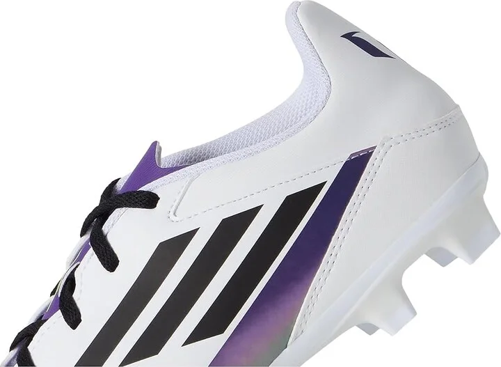 adidas F50 Club Messi Football Boots Flexible Ground Soccer Cleats Men's Soccer Shoes White/Black/Unity Purple : Men's 12 - Women's 13 Medium - Image 7