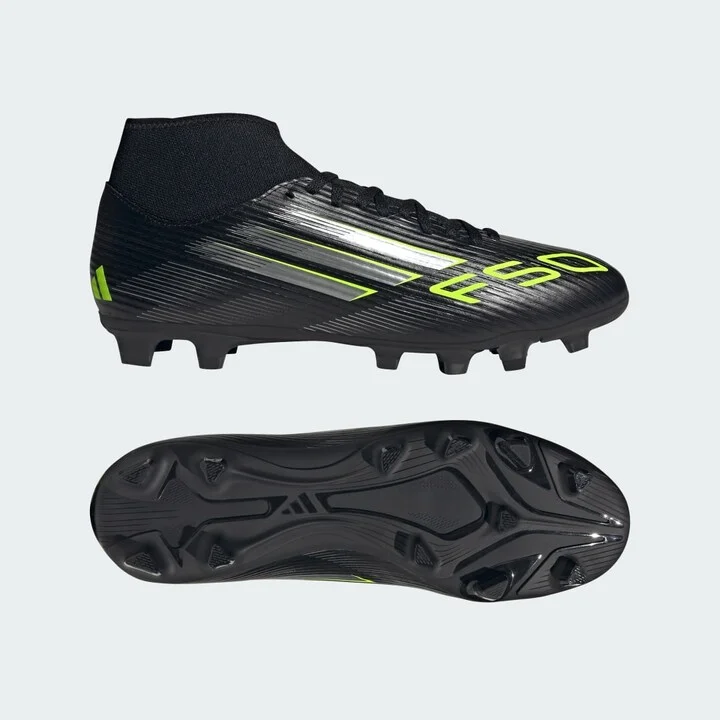 adidas F50 Club Mid Firm/Multi-Ground Cleats Core Black 6 Unisex