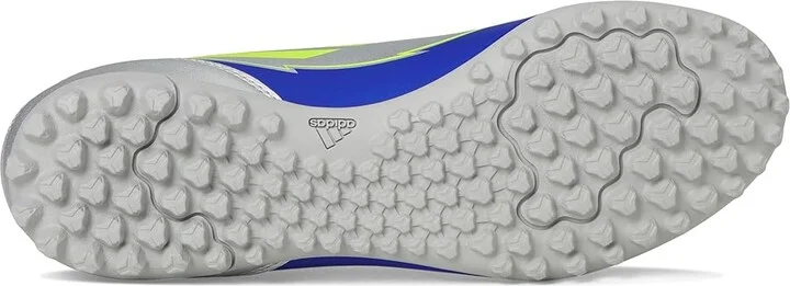 adidas F50 Club Turf Messi Soccer Cleats Soccer Shoes Silver Metallic/Solar Yellow/Lucid Blue : Men's 13 - Women's 14 Medium, Synthetic - Image 3