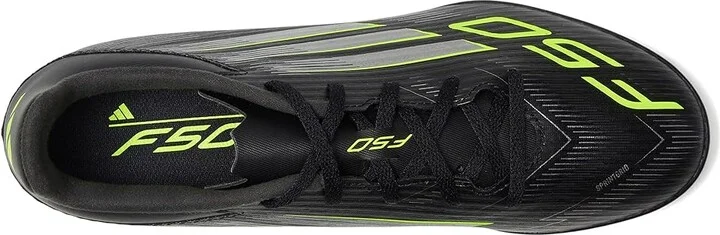 adidas F50 Club Turf Soccer Cleats Soccer Shoes Black/Iron Metallic/Lucid Lemon : Men's 13 - Women's 14 Medium, Rubber - Image 2