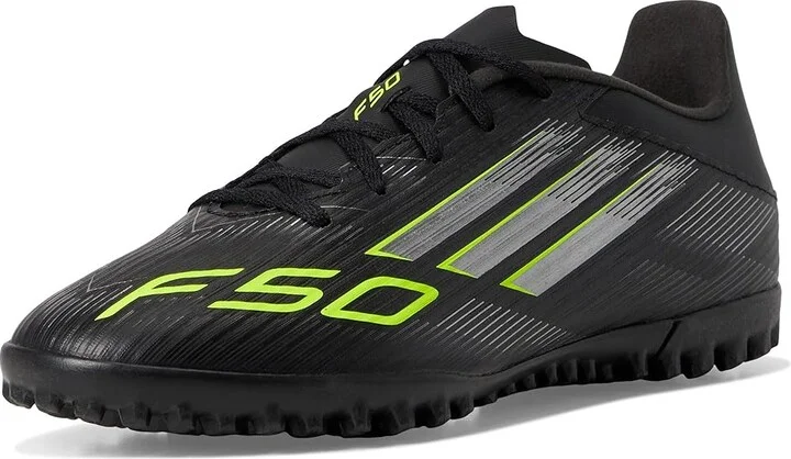 adidas F50 Club Turf Soccer Cleats Soccer Shoes Black/Iron Metallic/Lucid Lemon : Men's 13 - Women's 14 Medium, Rubber - Image 5