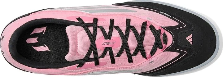 adidas F50 Freestyle 24 Messi Indoor Soccer Cleats Soccer Shoes Light Pink/Silver Metallic/Black : Men's 11 - Women's 12 Medium, Suede - Image 2
