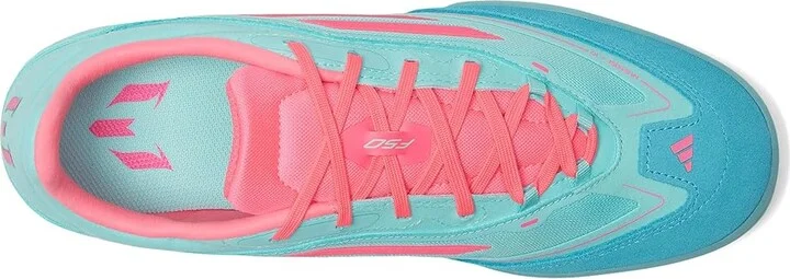 adidas F50 Freestyle Messi Indoor Soccer Cleats Soccer Shoes Flash Aqua/Lucid Pink/Lucid Cyan : Men's 13.5 - Women's 14.5 Medium, Rubber - Image 2