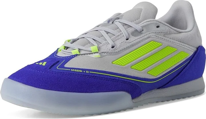 adidas F50 Freestyle Messi Indoor Soccer Cleats Soccer Shoes Silver Metallic/Solar Yellow/Lucid Blue : Men's 13 - Women's 14 Medium, Rubber - Image 5