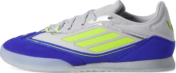 adidas F50 Freestyle Messi Indoor Soccer Cleats Soccer Shoes Silver Metallic/Solar Yellow/Lucid Blue : Men's 13 - Women's 14 Medium, Rubber - Image 6