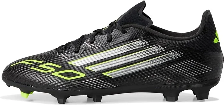 adidas F50 League Firm Ground Soccer Cleats Soccer Shoes Black/Iron Metallic/Lucid Lemon : Men's 6.5 - Women's 7.5 Medium, Rubber - Image 6
