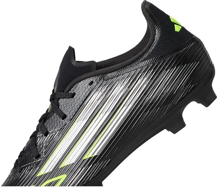 adidas F50 League Firm Ground Soccer Cleats Soccer Shoes Black/Iron Metallic/Lucid Lemon : Men's 6.5 - Women's 7.5 Medium, Rubber - Image 7