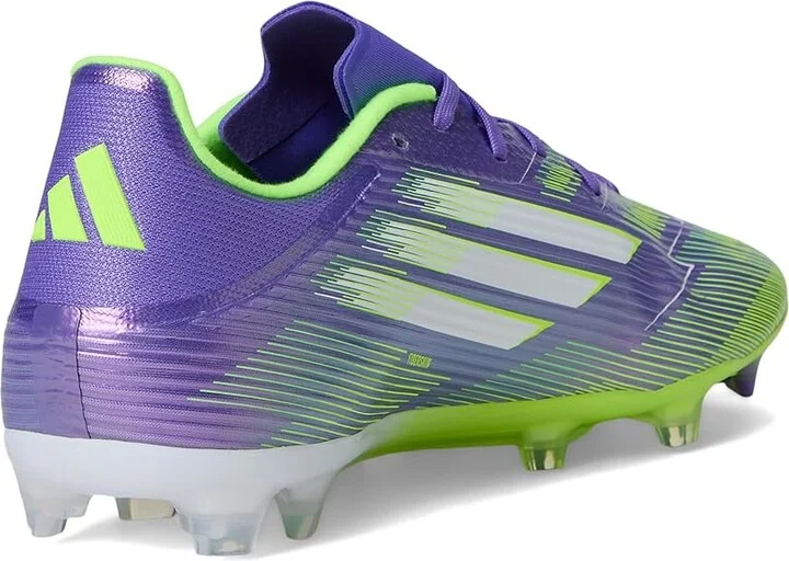 adidas F50 League Firm Ground Soccer Cleats Soccer Shoes Purple Rush/White/Lucid Lemon : Men's 9.5 - Women's 10.5 Medium, Rubber - Image 4