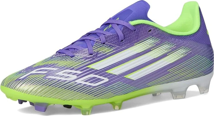 adidas F50 League Firm Ground Soccer Cleats Soccer Shoes Purple Rush/White/Lucid Lemon : Men's 9.5 - Women's 10.5 Medium, Rubber - Image 5