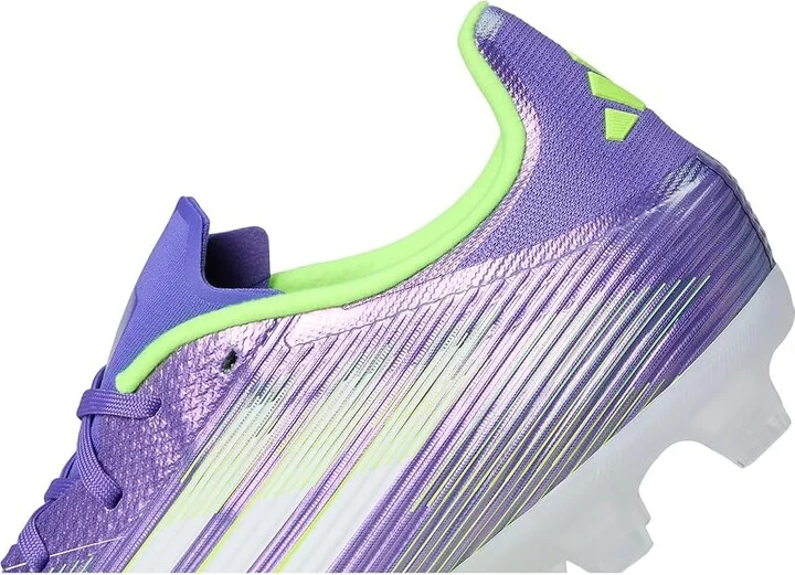 adidas F50 League Firm Ground Soccer Cleats Soccer Shoes Purple Rush/White/Lucid Lemon : Men's 9.5 - Women's 10.5 Medium, Rubber - Image 7