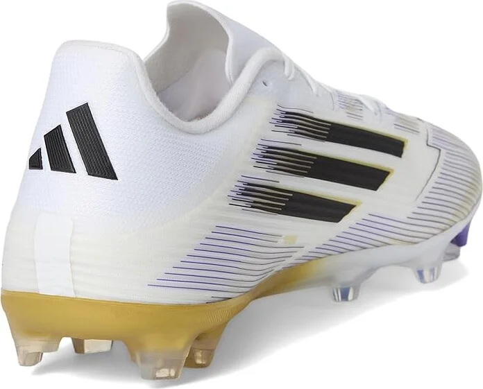 adidas F50 League Firm Ground Soccer Cleats Soccer Shoes White/Black/Gold Metallic : Men's 10.5 - Women's 11.5 Medium, Rubber - Image 4