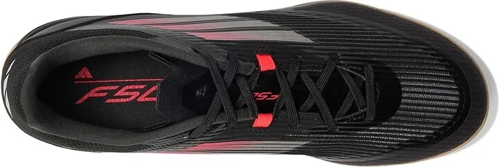 adidas F50 League Indoor Soccer Cleats Soccer Shoes Black/Iron Metallic/Lucid Red : Men's 12.5 - Women's 13.5 Medium, Leather/Suede - Image 2