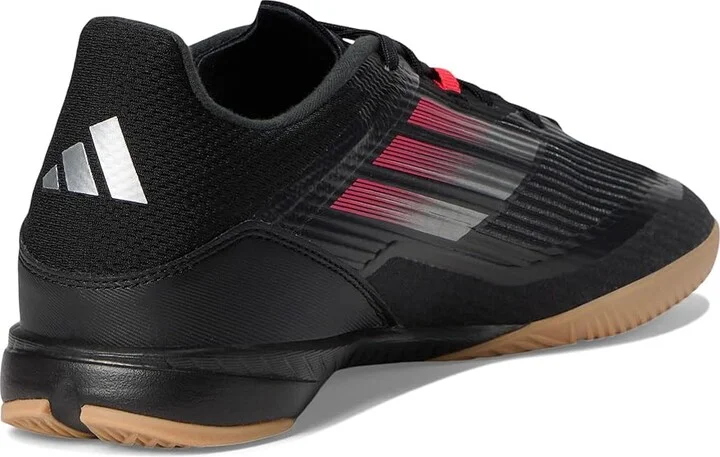adidas F50 League Indoor Soccer Cleats Soccer Shoes Black/Iron Metallic/Lucid Red : Men's 12.5 - Women's 13.5 Medium, Leather/Suede - Image 4