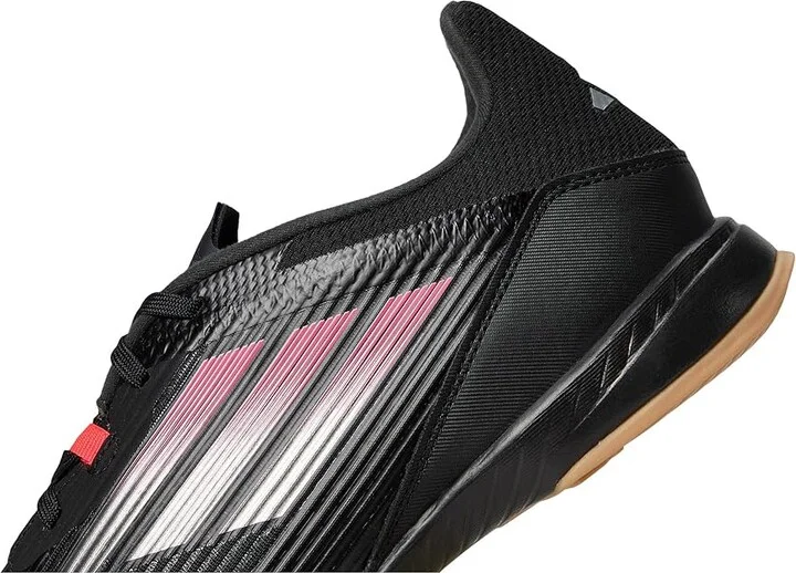 adidas F50 League Indoor Soccer Cleats Soccer Shoes Black/Iron Metallic/Lucid Red : Men's 12.5 - Women's 13.5 Medium, Leather/Suede - Image 7