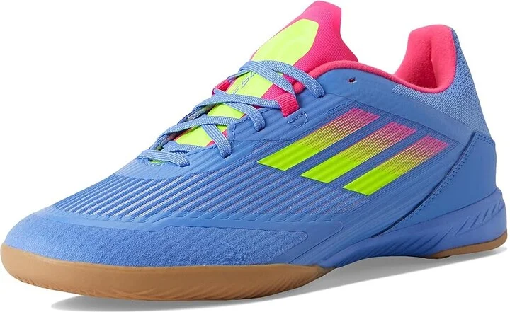 adidas F50 League Indoor Soccer Cleats Soccer Shoes None/Lucid Lemon/Lucid Pink : Men's 11.5 - Women's 12.5 Medium, Leather/Suede - Image 5