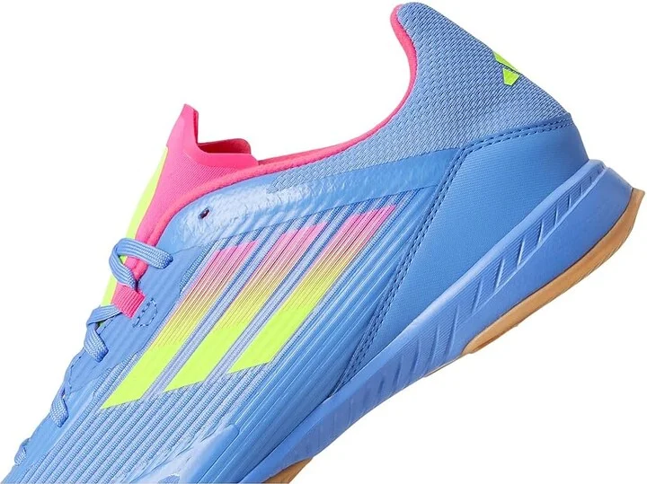adidas F50 League Indoor Soccer Cleats Soccer Shoes None/Lucid Lemon/Lucid Pink : Men's 11.5 - Women's 12.5 Medium, Leather/Suede - Image 7