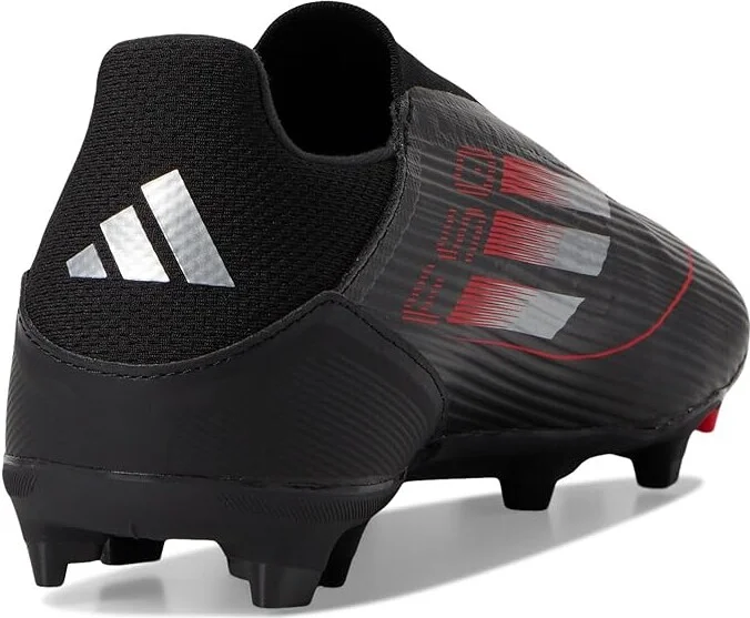 adidas F50 League Laceless Firm Ground/Multi Ground Soccer Cleats Soccer Shoes Black/Iron Metallic/Lucid Red : Men's 12 - Women's 13 Medium - Image 4