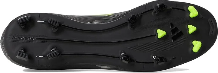 adidas F50 League Laceless Firm Ground Soccer Cleats Soccer Shoes Black/Iron Metallic/Lucid Lemon : Men's 7 - Women's 8 Medium, Rubber - Image 3