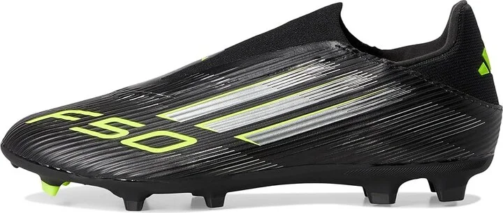 adidas F50 League Laceless Firm Ground Soccer Cleats Soccer Shoes Black/Iron Metallic/Lucid Lemon : Men's 7 - Women's 8 Medium, Rubber - Image 6