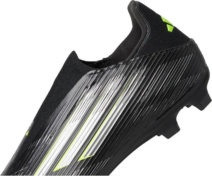adidas F50 League Laceless Firm Ground Soccer Cleats Soccer Shoes Black/Iron Metallic/Lucid Lemon : Men's 7 - Women's 8 Medium, Rubber - Image 7