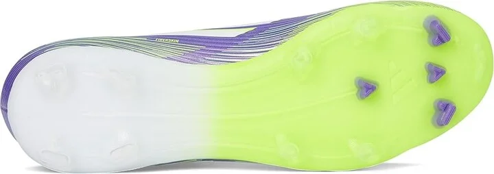 adidas F50 League Laceless Firm Ground Soccer Cleats Soccer Shoes Purple Rush/White/Lucid Lemon : Men's 13.5 - Women's 14.5 Medium, Rubber - Image 3