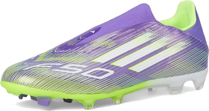 adidas F50 League Laceless Firm Ground Soccer Cleats Soccer Shoes Purple Rush/White/Lucid Lemon : Men's 13.5 - Women's 14.5 Medium, Rubber - Image 5