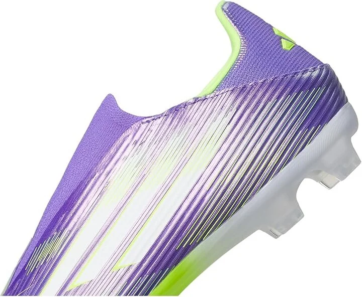 adidas F50 League Laceless Firm Ground Soccer Cleats Soccer Shoes Purple Rush/White/Lucid Lemon : Men's 13.5 - Women's 14.5 Medium, Rubber - Image 7