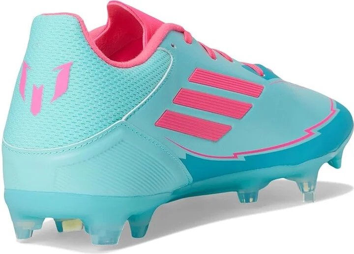 adidas F50 League Messi Firm Ground/Multi Ground Soccer Shoes Flash Aqua/Lucid Pink/Lucid Cyan : Men's 10.5 - Women's 11.5 Medium, Rubber - Image 4